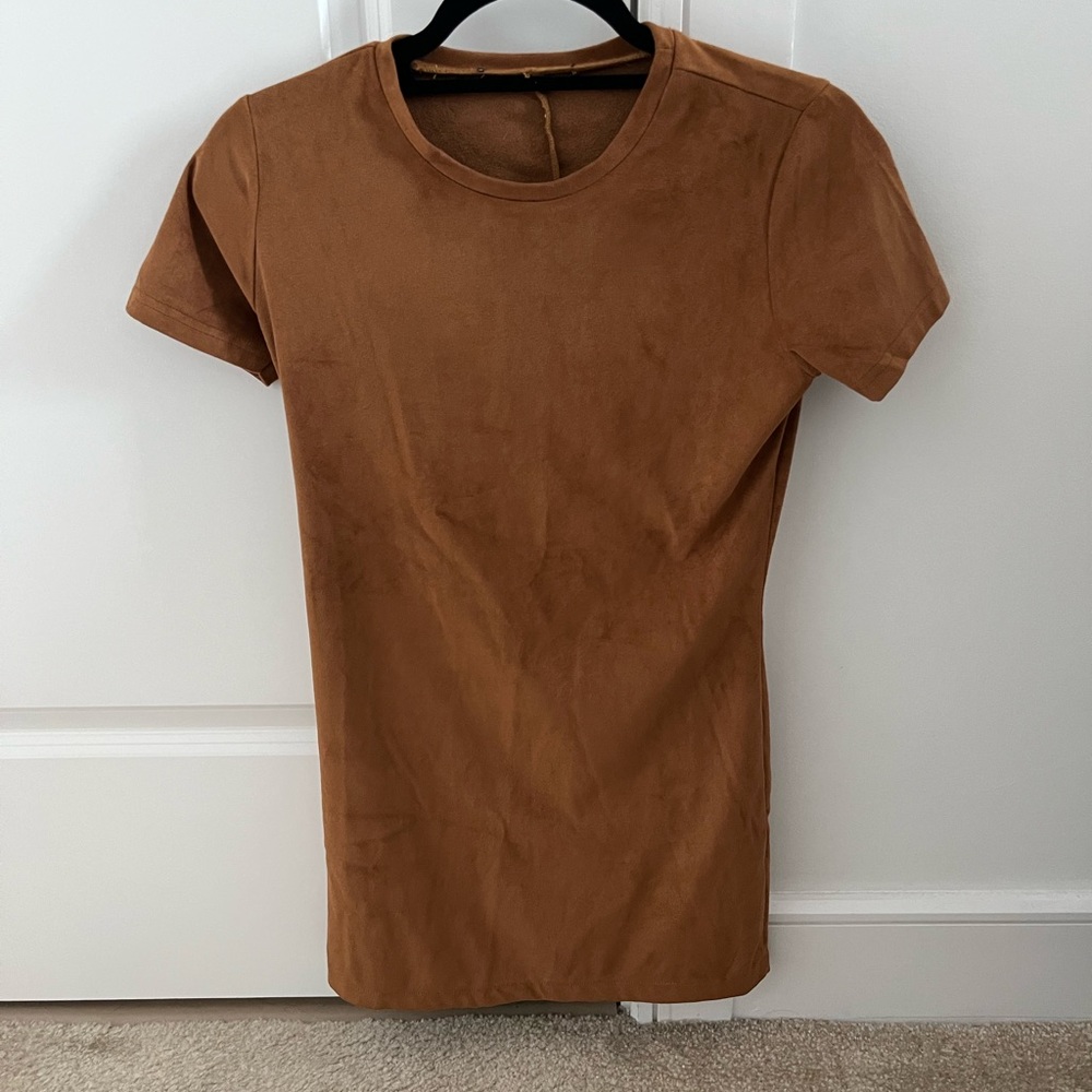 Forever 21 Brown Suede Dress